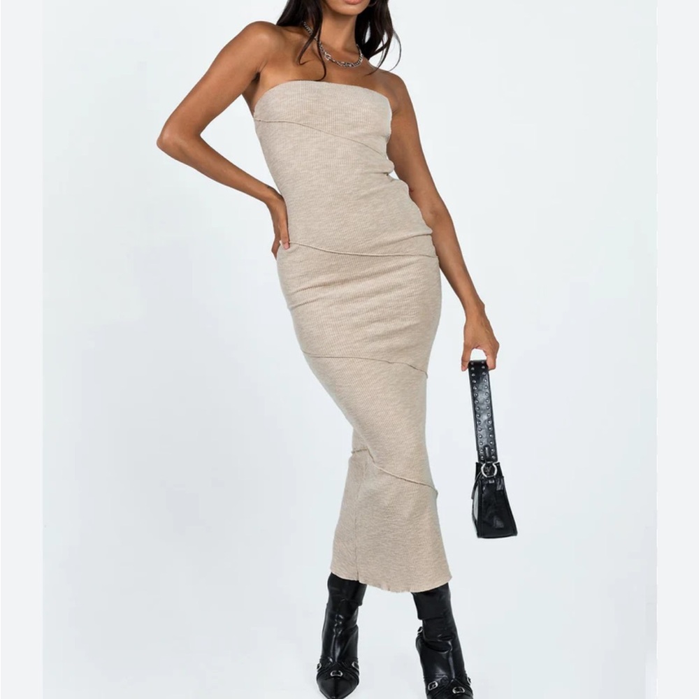 Princess Polly Beige Midi Dress